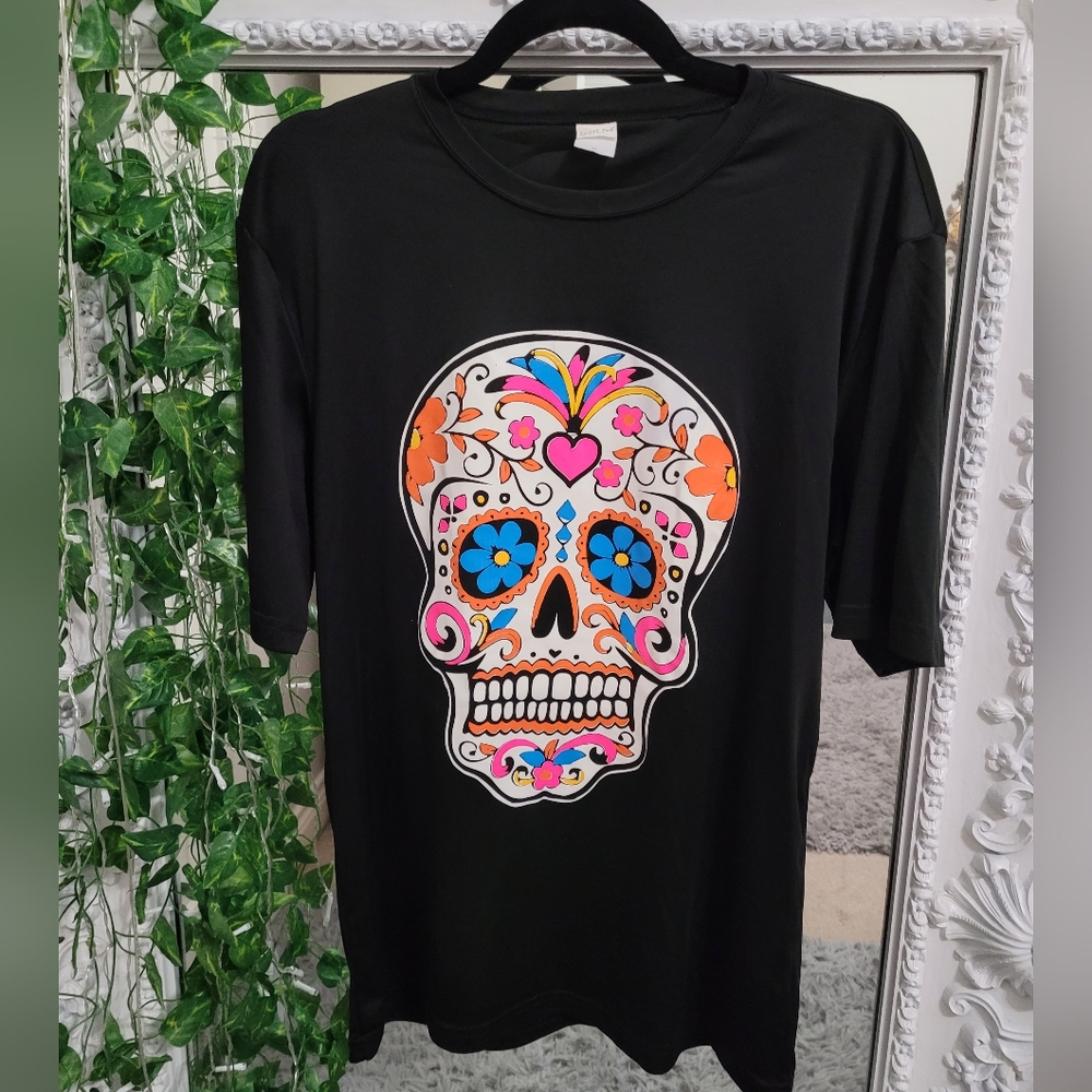 SUGAR SKULL print medium-sized  shirt
